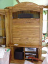 custom costa rican tropical hardwood wall unit: teak heartwood